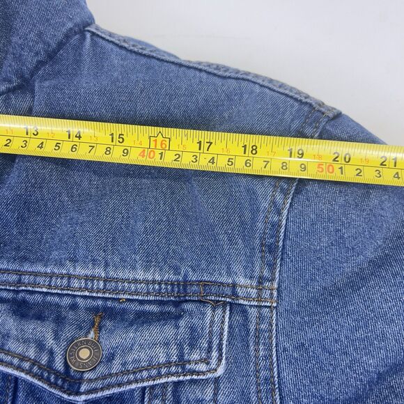 Western Bull Jeans Jacket Sz XL Sherpa Lined Denim Trucker - Picture 7 of 10
